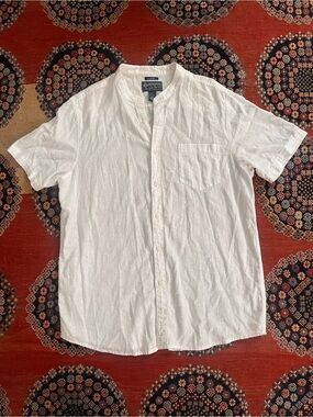 American Rag Cie Linen Cotton Blend Button Up Shirt
